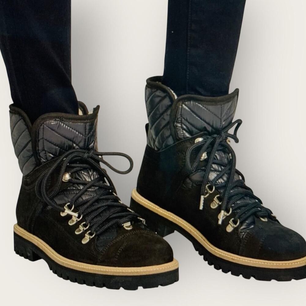 Ganni Black Quilted Ankle Boots